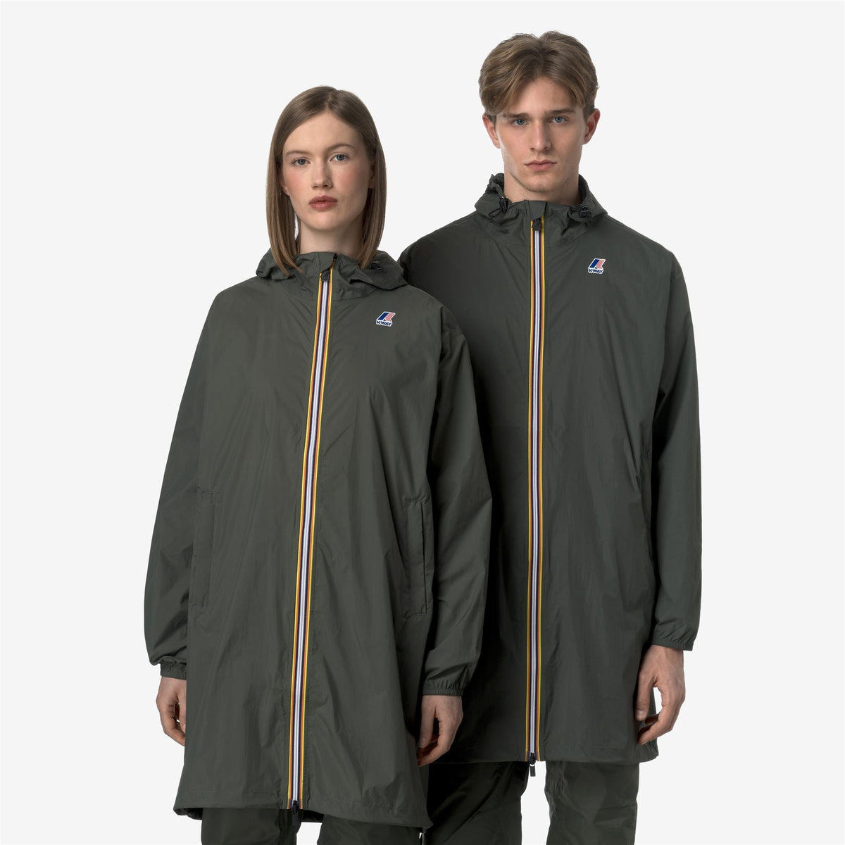 K-Way Le Vrai 4.0 Eiffel East – Giacca lunga unisex – Green Blackish