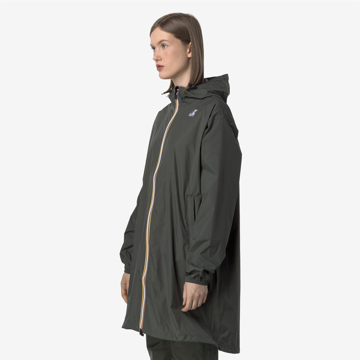 K-Way Le Vrai 4.0 Eiffel East – Giacca lunga unisex – Green Blackish
