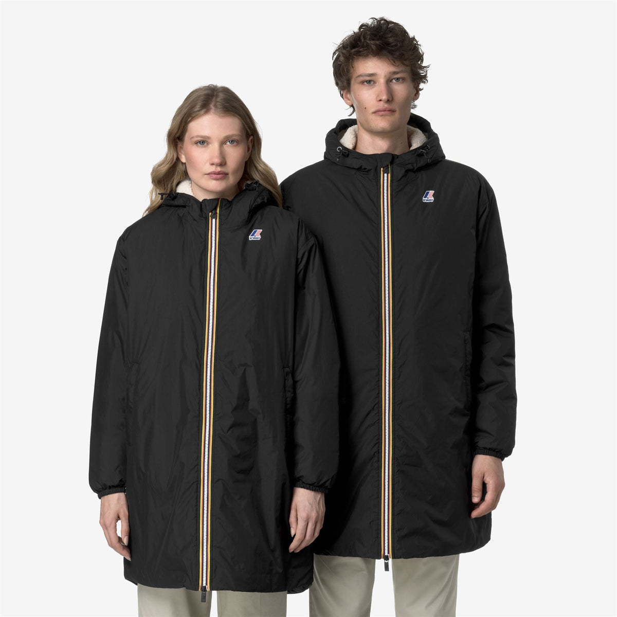 K-Way Le Vrai 4.0 Eiffel East Orsetto – Giacca 3/4 unisex – Black Pure