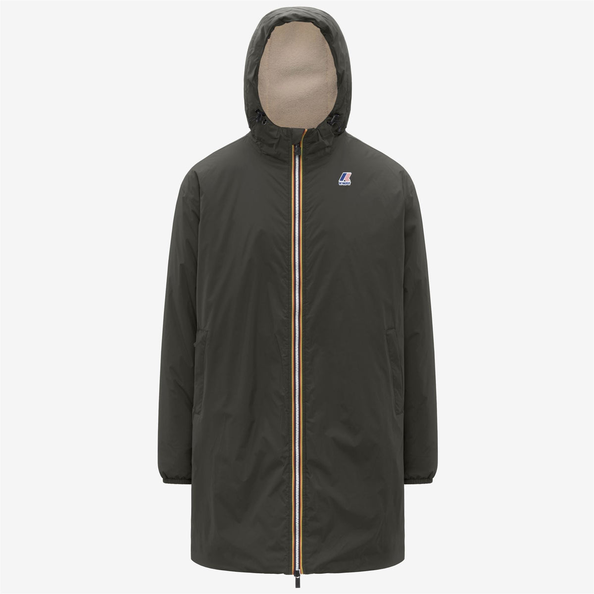 K-Way Le Vrai 4.0 Eiffel East Orsetto – Giacca 3/4 unisex – Green Blackish