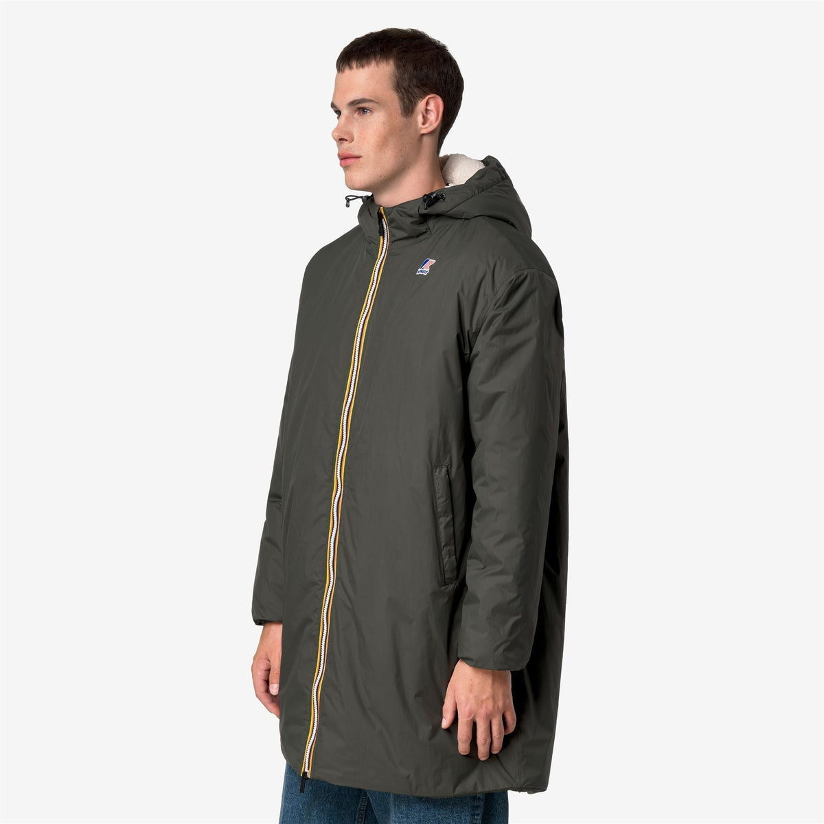 K-Way Le Vrai 4.0 Eiffel East Orsetto – Giacca 3/4 unisex – Green Blackish