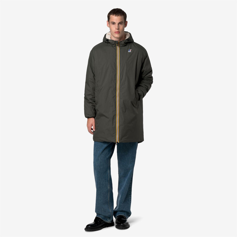 K-Way Le Vrai 4.0 Eiffel East Orsetto – Giacca 3/4 unisex – Green Blackish