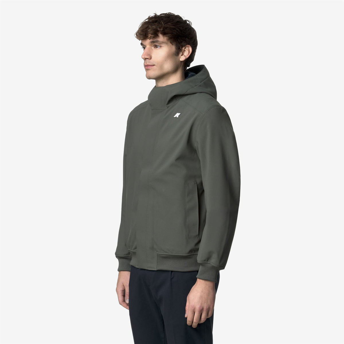 K-Way Joachim Bonded – Giacca corta da uomo – Green Blackish - Blue Depth