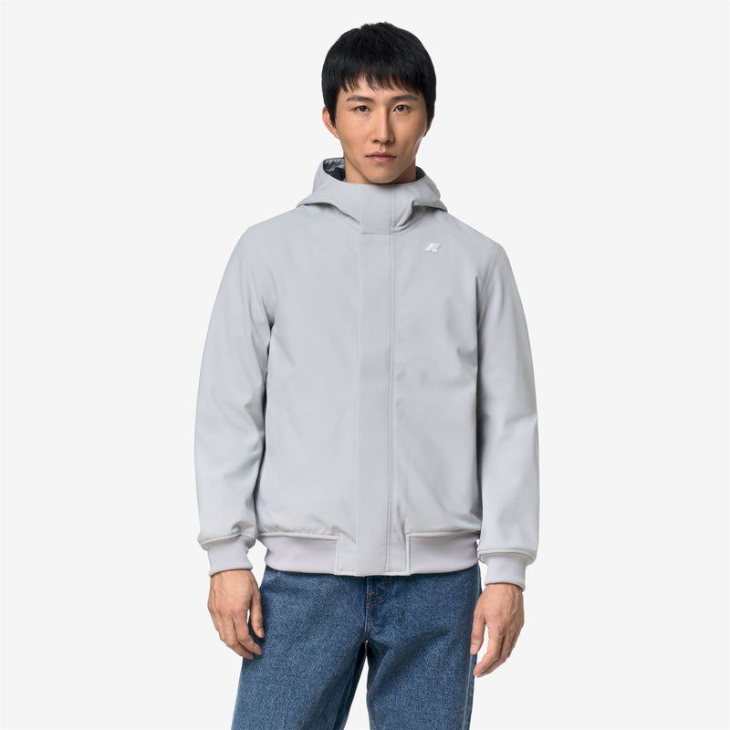 K-Way Joachim Bonded – Giacca corta uomo – Grey Ash - Blue Depth