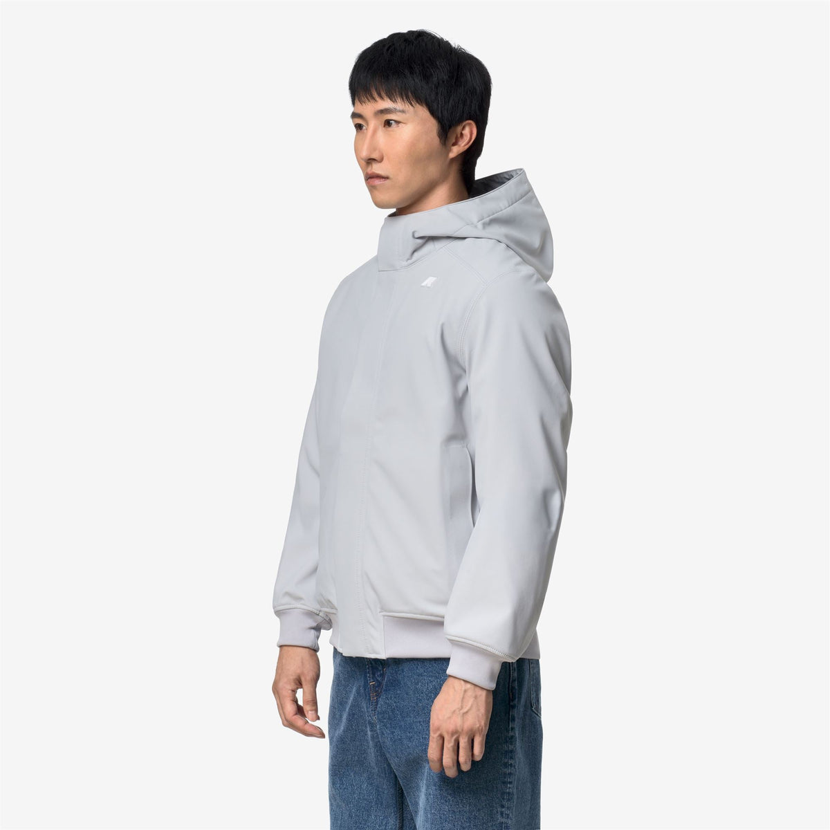 K-Way Joachim Bonded – Giacca corta uomo – Grey Ash - Blue Depth