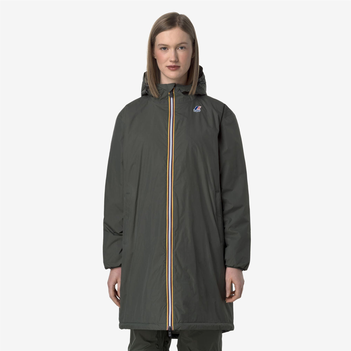 K-Way Le Vrai 4.0 Eiffel East Warm – Giacca 3/4 unisex – Green Blackish
