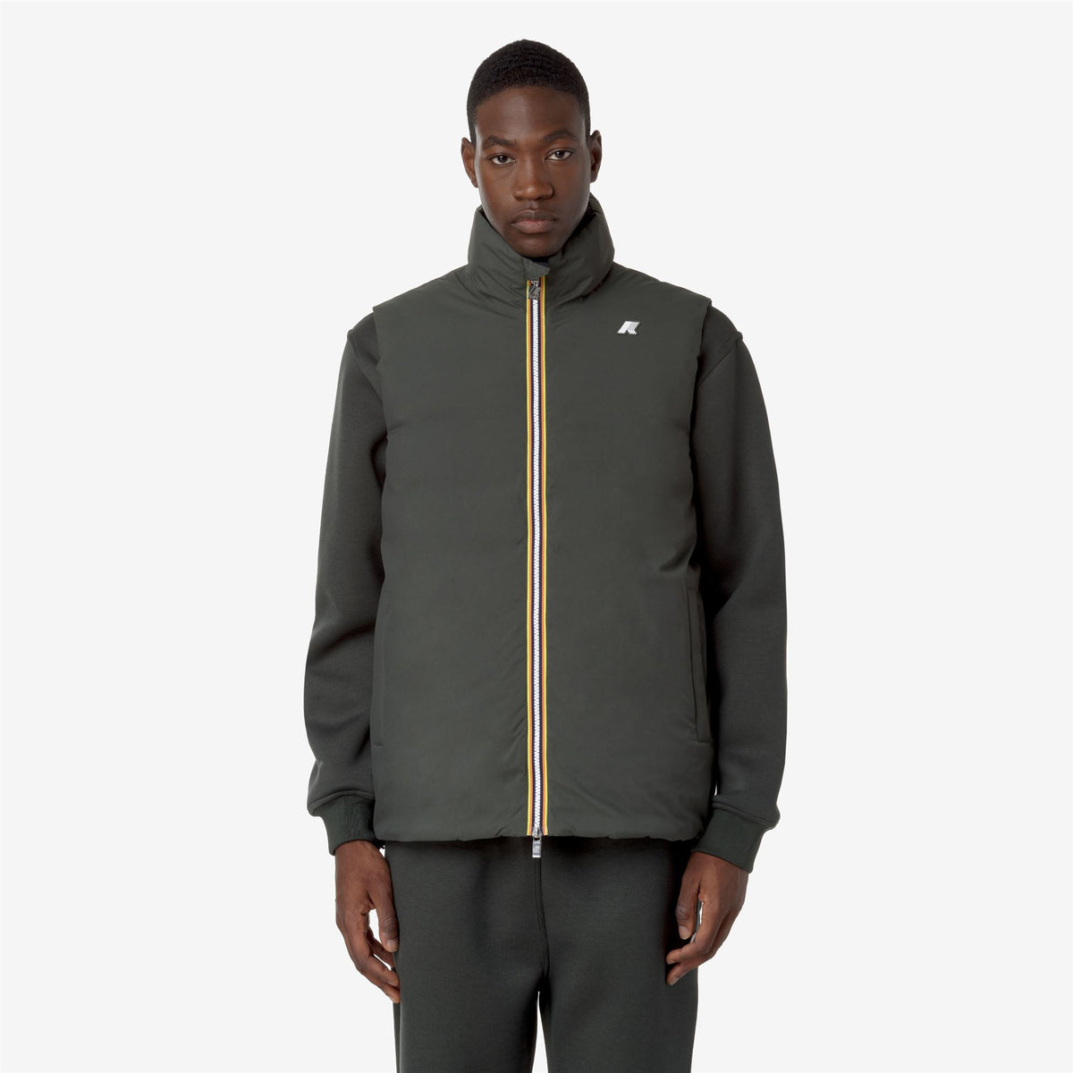 K-Way Valen ST Thermo Double – Giacca corta da uomo – Green Blackish - Black Pure