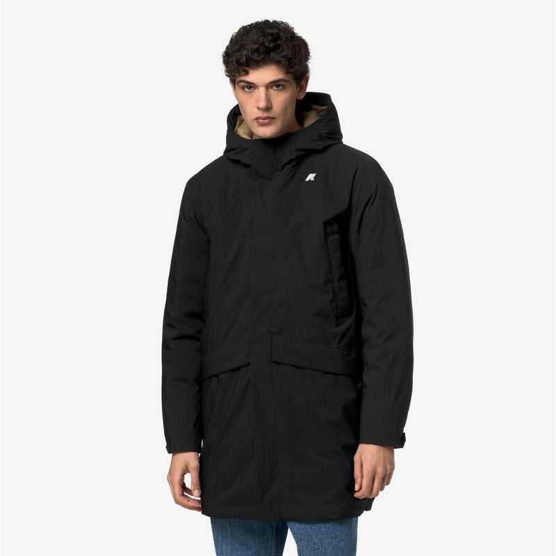 K-Way Jarno ST Thermo – Giacca 3/4 uomo – Black Pure - Beige Khaki