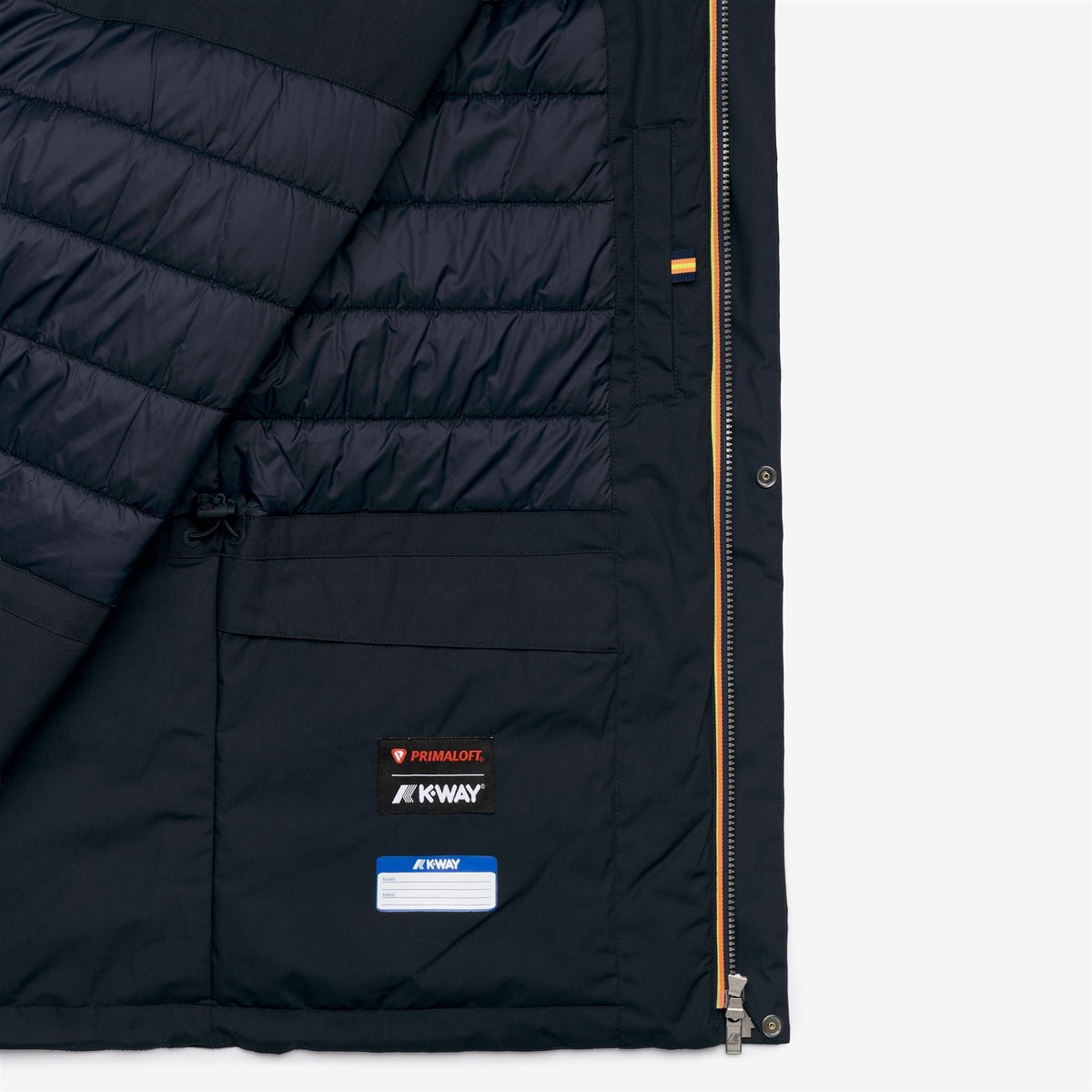 K-Way Manuene Warm Micro Canvas – Giacca semilunga da uomo – Blue Depth