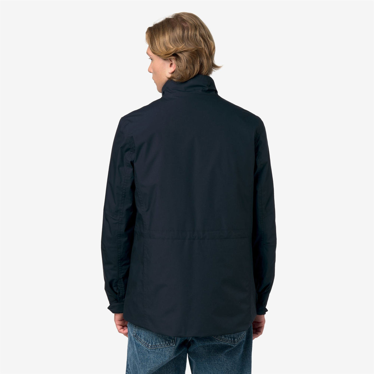 K-Way Manuene Warm Micro Canvas – Giacca semilunga da uomo – Blue Depth