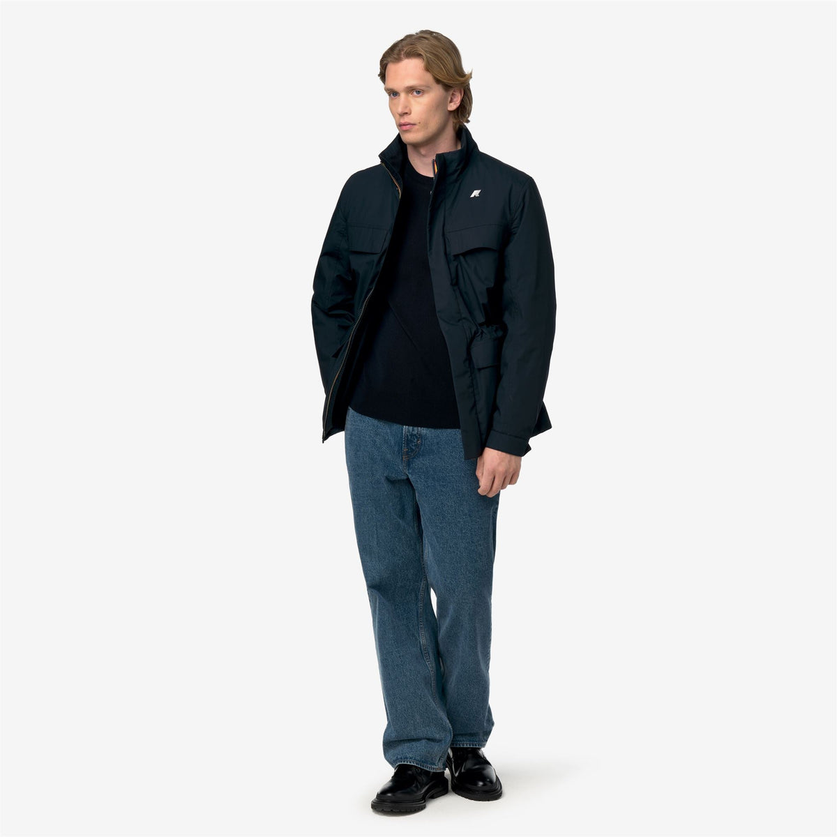 K-Way Manuene Warm Micro Canvas – Giacca semilunga da uomo – Blue Depth