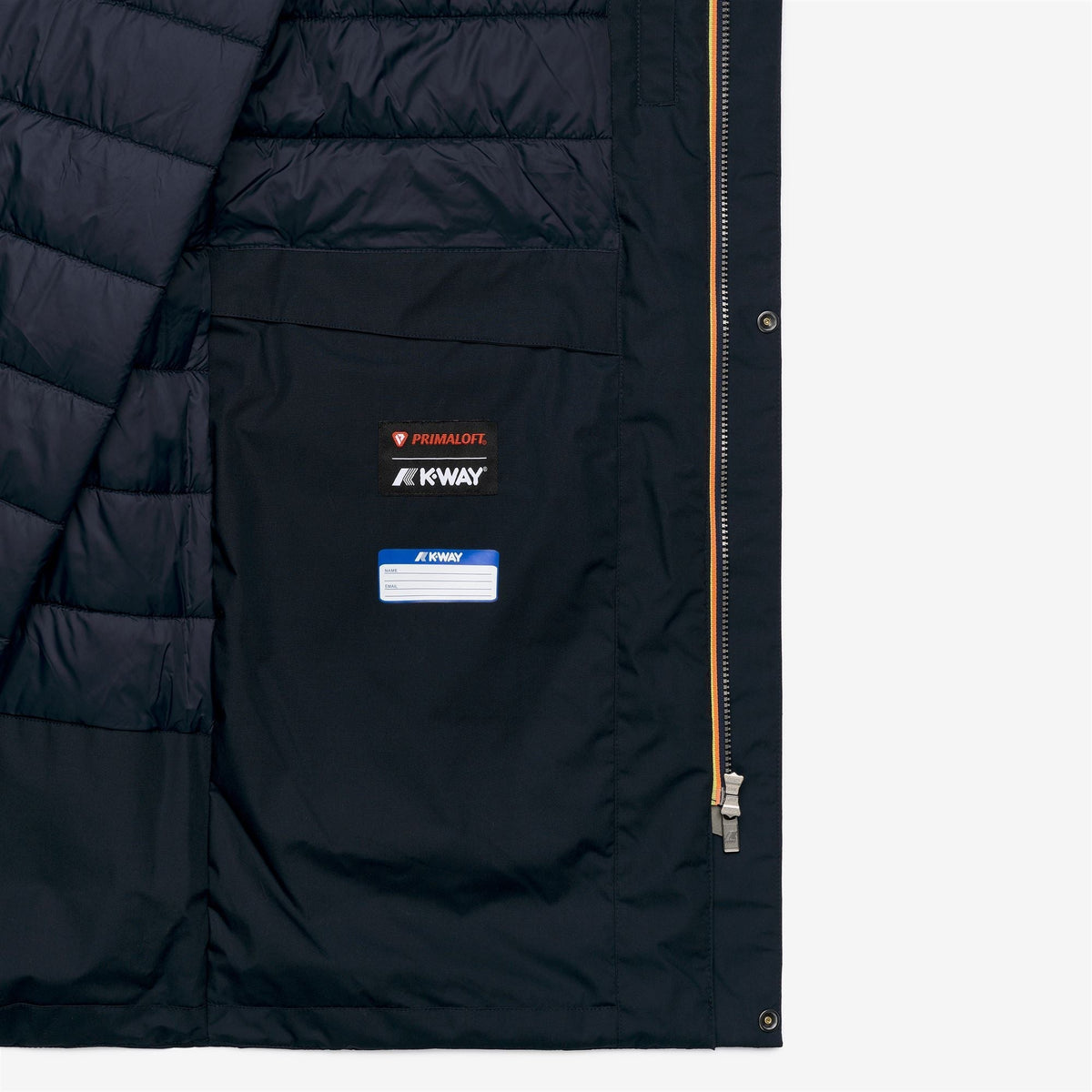 K-Way Thomas Warm Micro Canvas – Giacca lunga da uomo – Blue Depth
