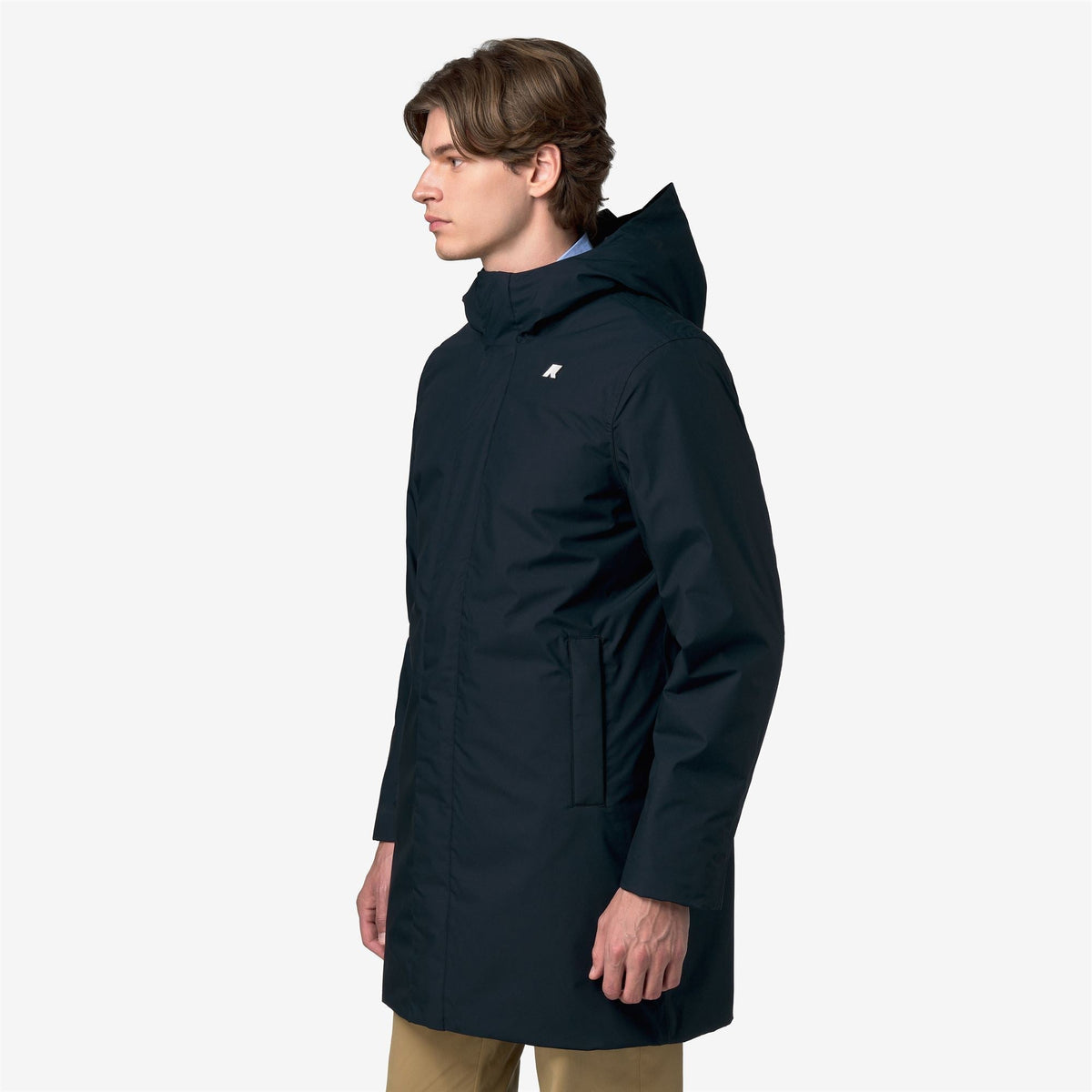 K-Way Thomas Warm Micro Canvas – Giacca lunga da uomo – Blue Depth