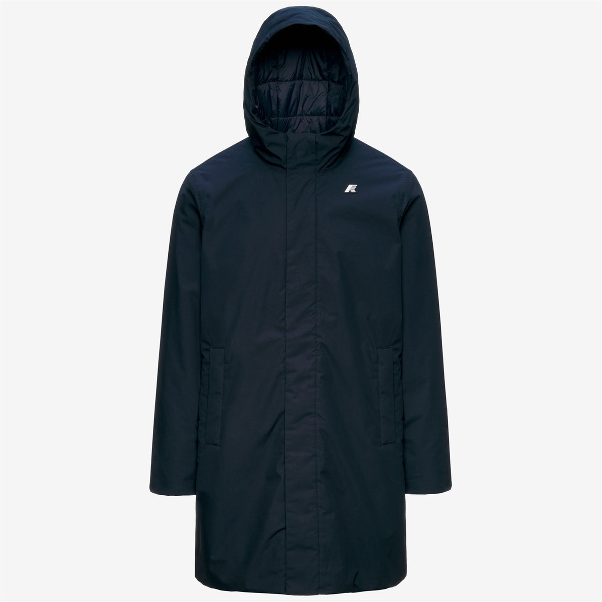 K-Way Thomas Warm Micro Canvas – Giacca lunga da uomo – Blue Depth