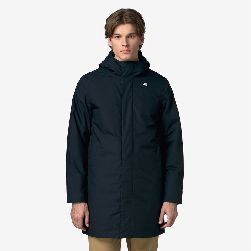 K-Way Thomas Warm Micro Canvas – Giacca lunga da uomo – Blue Depth