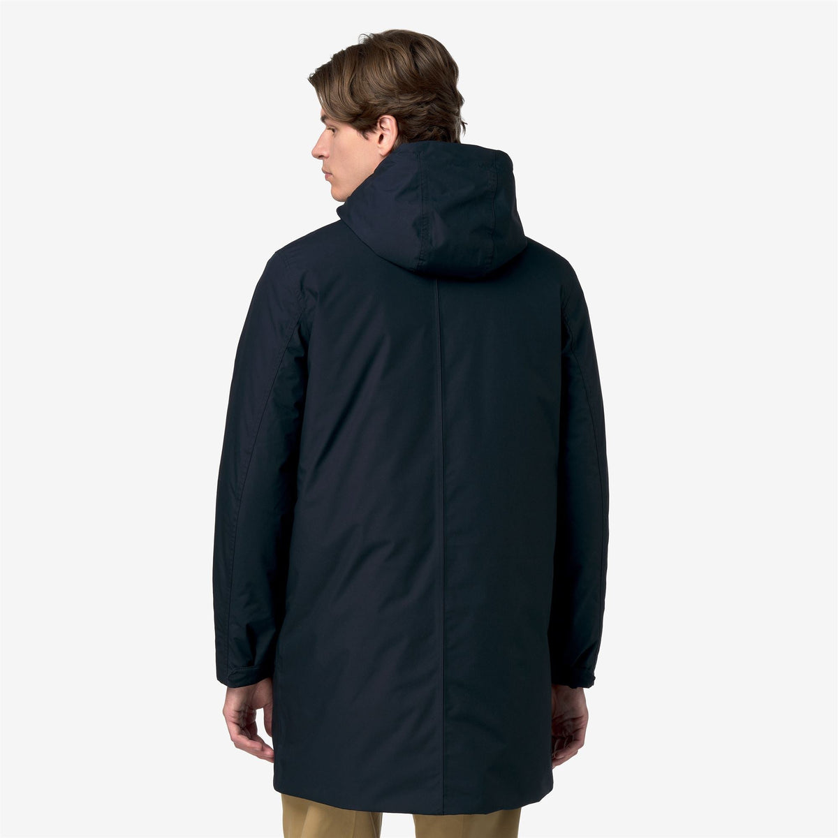 K-Way Thomas Warm Micro Canvas – Giacca lunga da uomo – Blue Depth