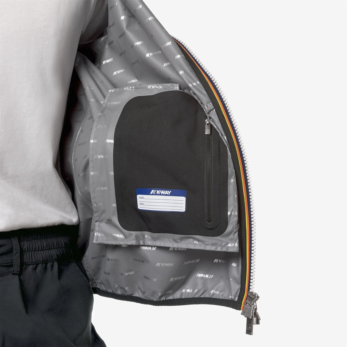 K-Way Jack Stretch Dot – Giacca corta uomo – Black Pure