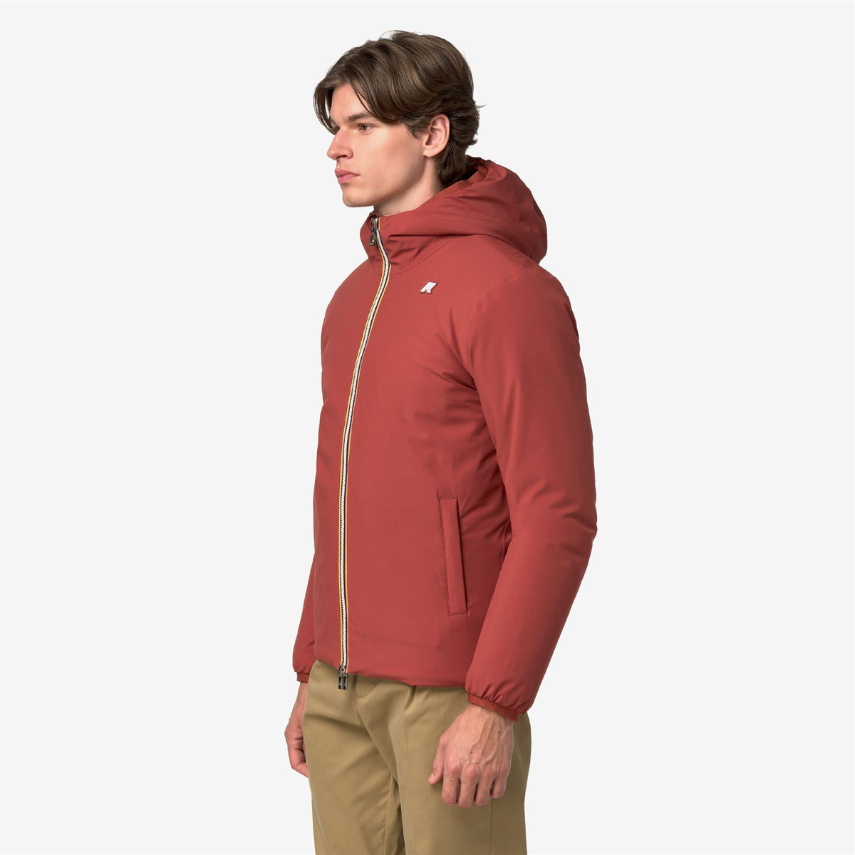 K-Way Jack ST Warm Double – Giacca corta da uomo – Red Dk Chili - Beige Khaki