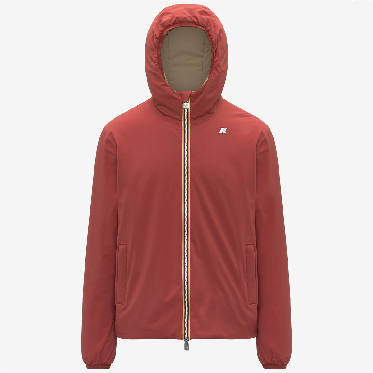 K-Way Jack ST Warm Double – Giacca corta da uomo – Red Dk Chili - Beige Khaki
