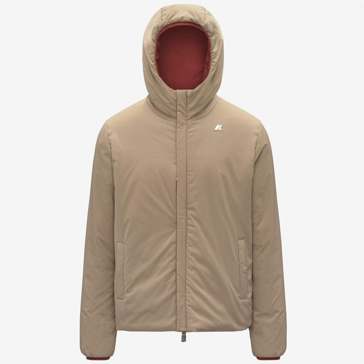 K-Way Jack ST Warm Double – Giacca corta da uomo – Red Dk Chili - Beige Khaki