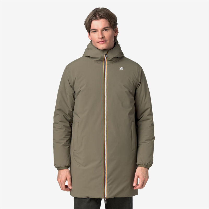 K-Way Jacob ST Warm Double – Giacca 3/4 da uomo – Green Army - Blue Depth