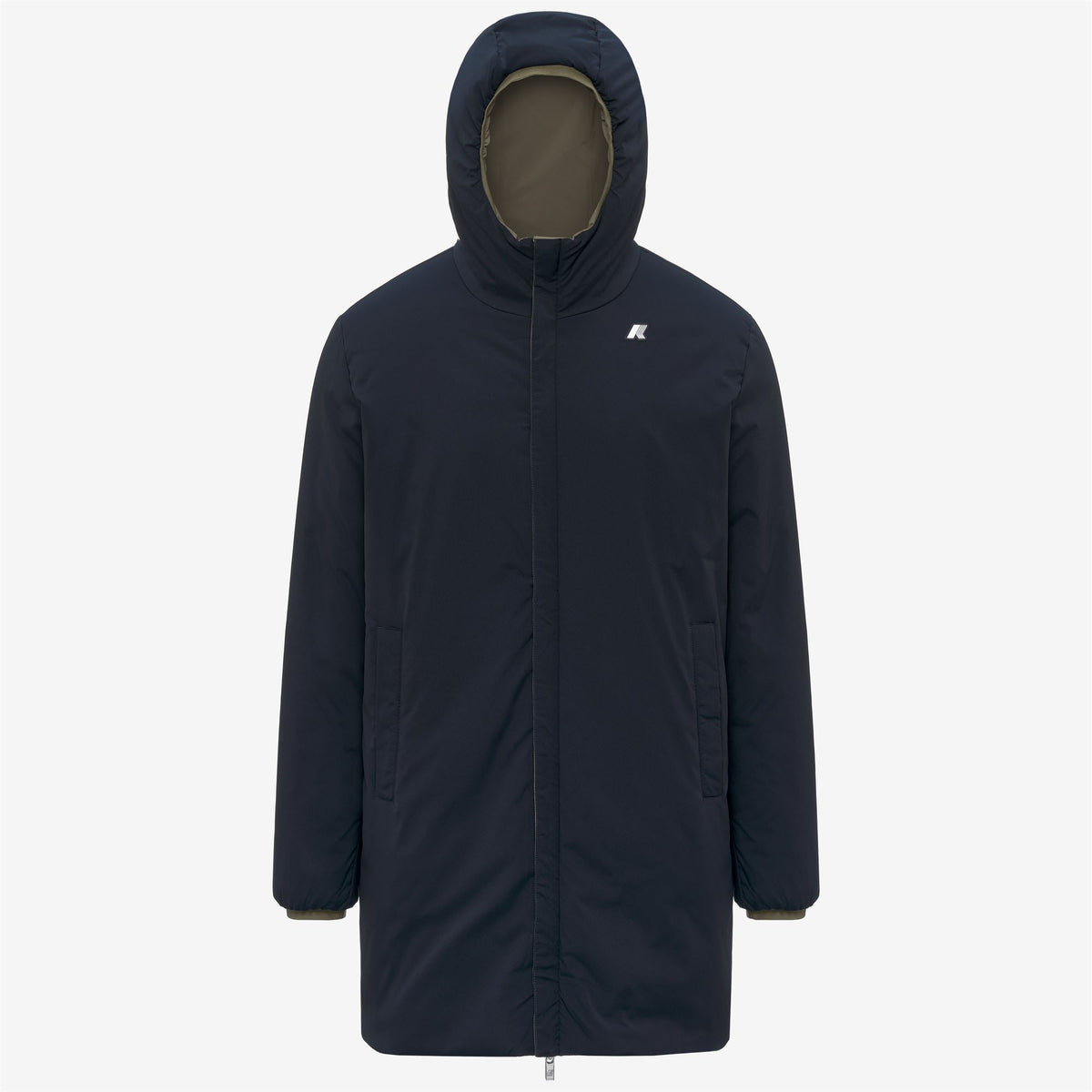 K-Way Jacob ST Warm Double – Giacca 3/4 da uomo – Green Army - Blue Depth