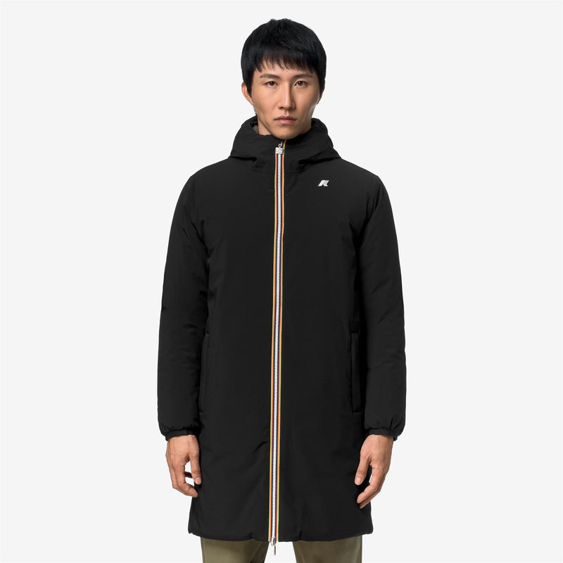 K-Way Jacob ST Warm Double – Giacca 3/4 da uomo – Black Pure - Green Army