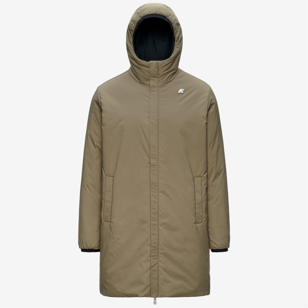 K-Way Jacob ST Warm Double – Giacca 3/4 da uomo – Black Pure - Green Army
