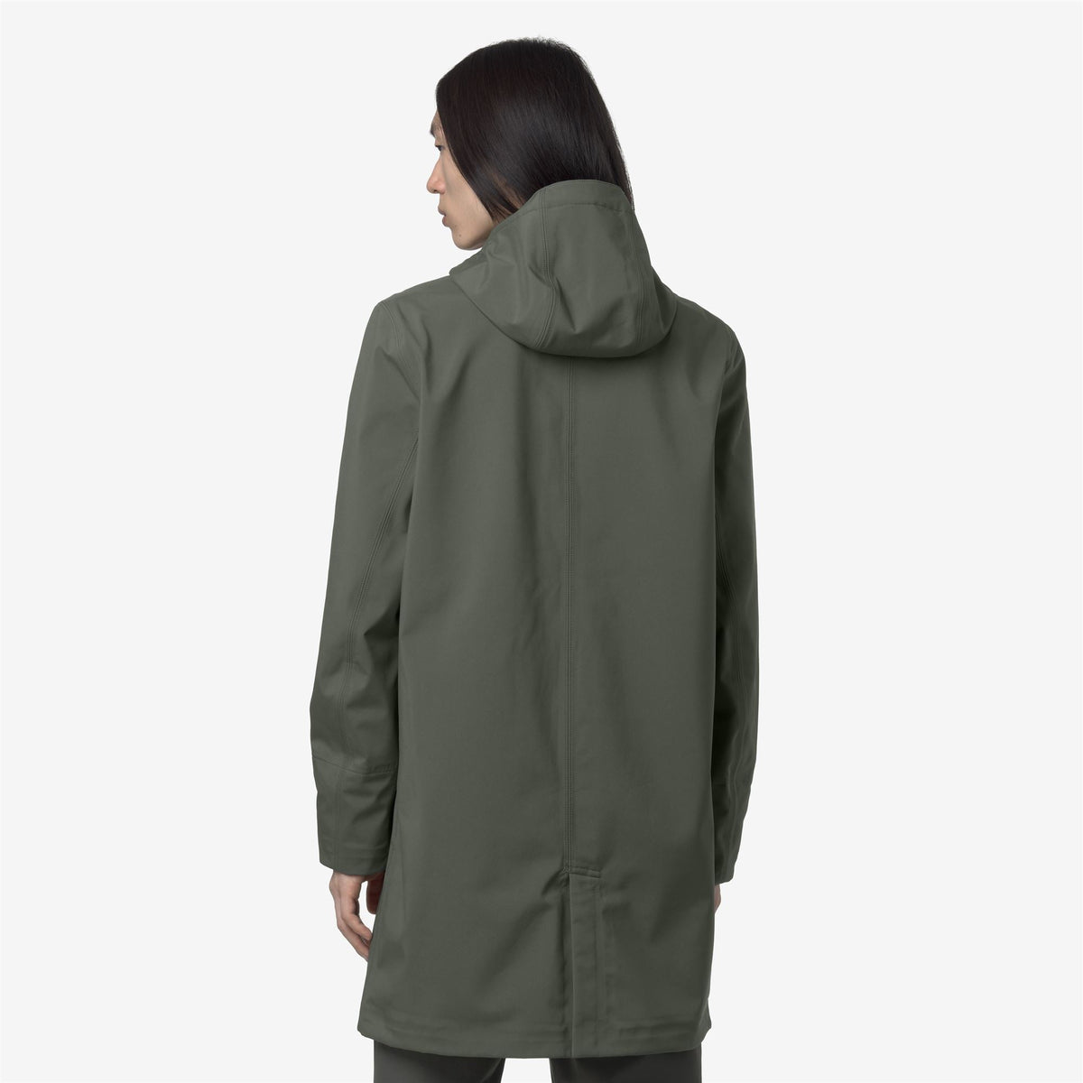 K-Way Thomas Bonded – Giacca lunga uomo – Green Blackish - Blue Depth