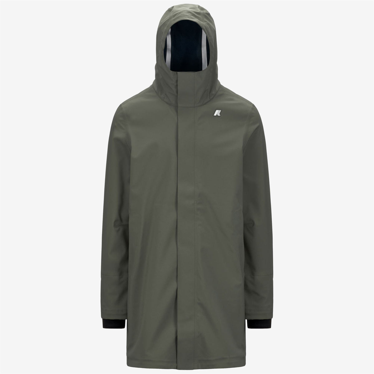 K-Way Thomas Bonded – Giacca lunga uomo – Green Blackish - Blue Depth