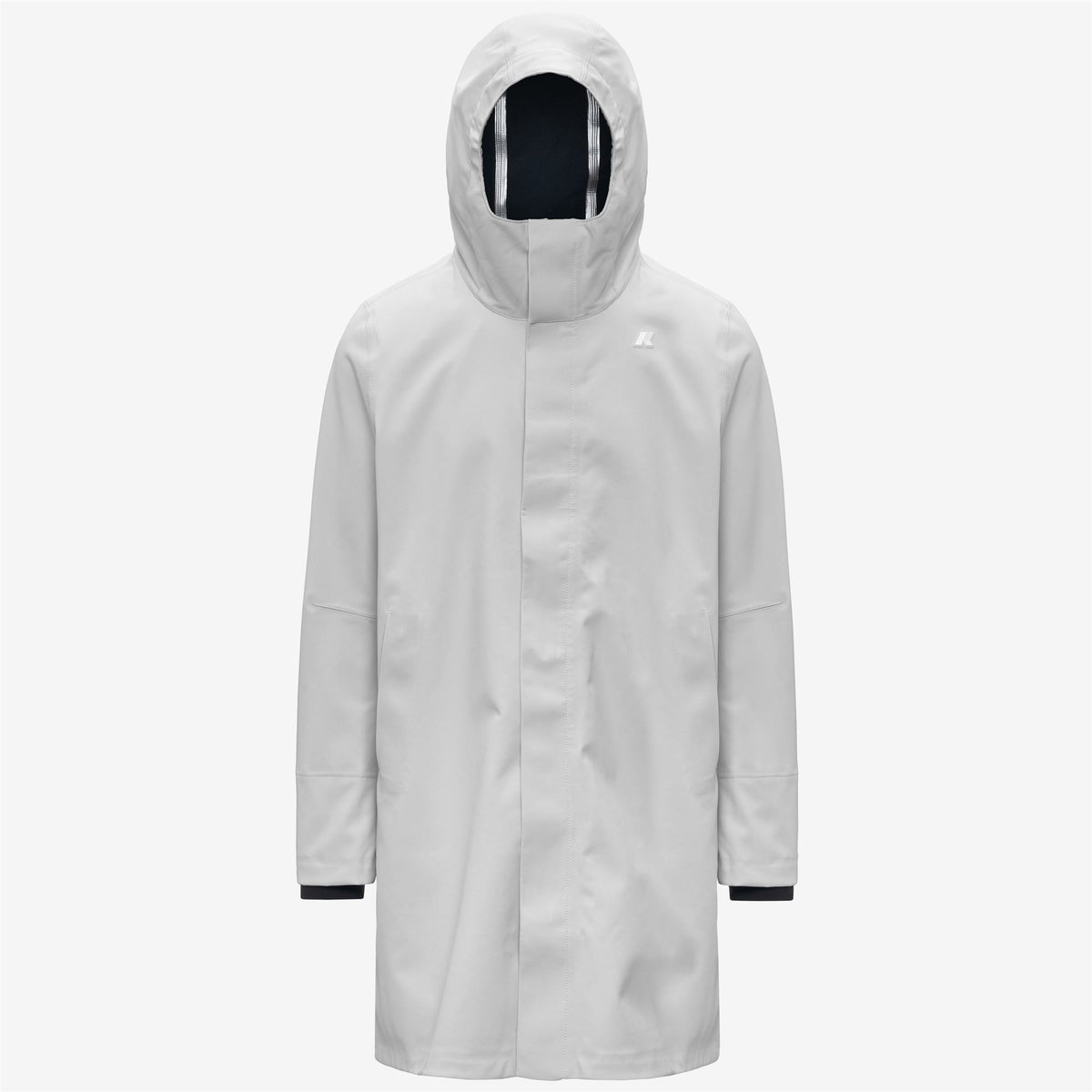 K-Way Thomas Bonded – Giacca lunga da uomo – Grey Ash - Blue Depth