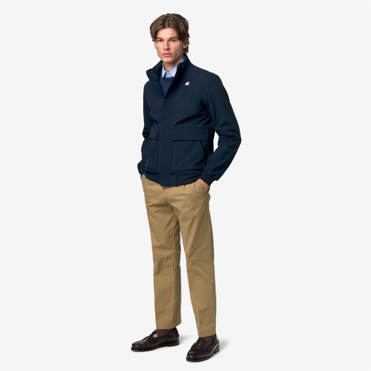 K-Way Herve Bonded – Giacca corta da uomo – Blue Dep-Blue D