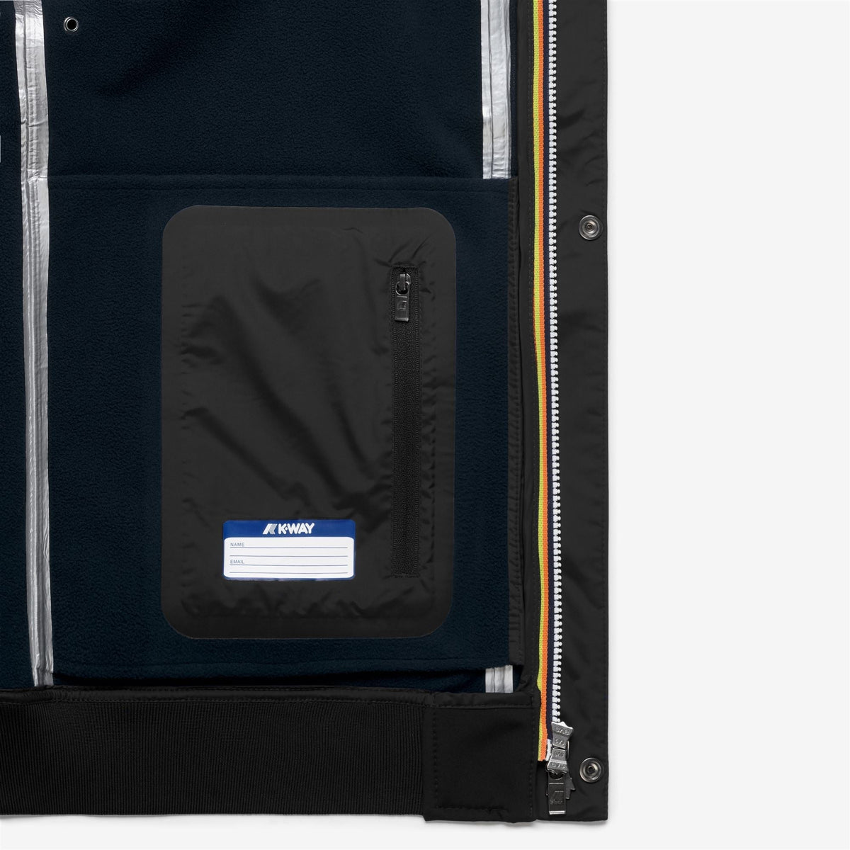 K-Way Herve Bonded – Giacca corta da uomo – Black P-Blue D