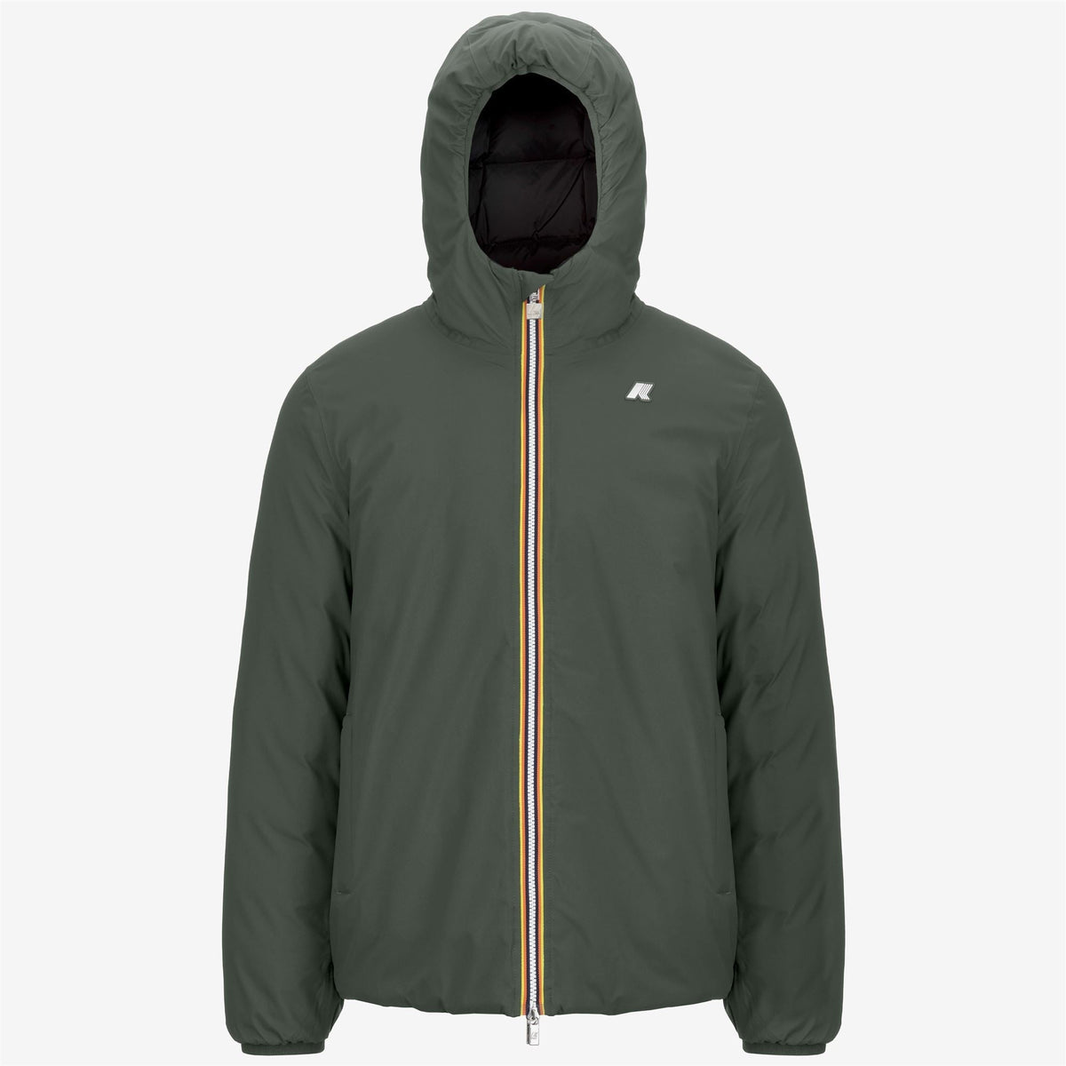 K-Way Jack ST Thermo Double – Giacca corta da uomo – Green Blackish - Black Pure