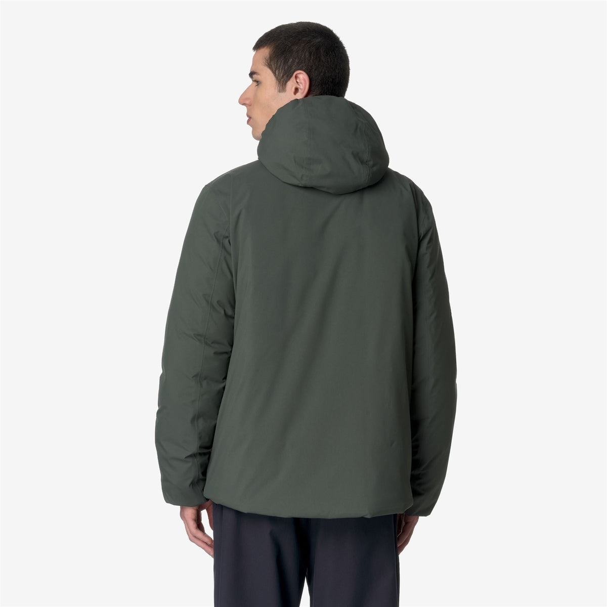 K-Way Jack ST Thermo Double – Giacca corta da uomo – Green Blackish - Black Pure