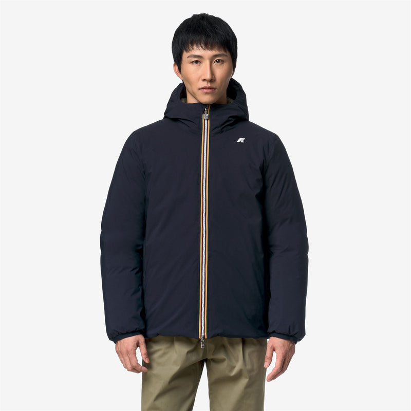 K-Way Jack ST Thermo Double – Giacca corta uomo – Blue Depth - Green Army