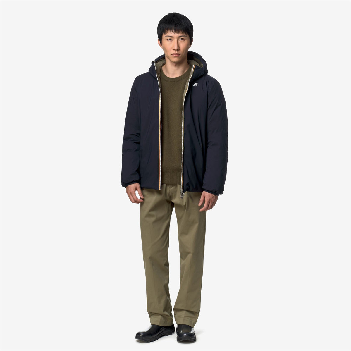 K-Way Jack ST Thermo Double – Giacca corta uomo – Blue Depth - Green Army