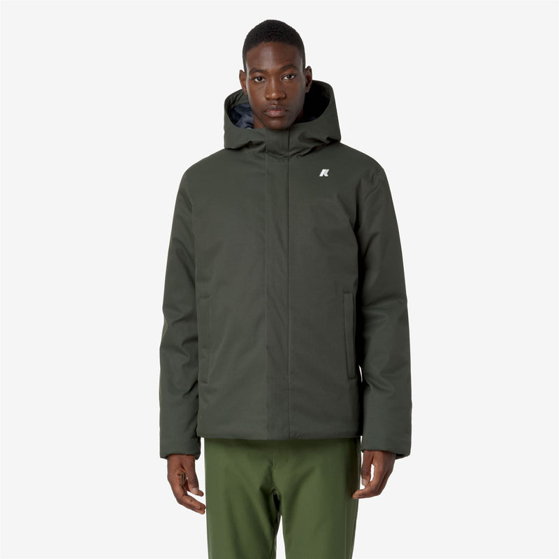 K-Way Jacko Twill Marmotta – Giacca corta da uomo – Green B-Blue A