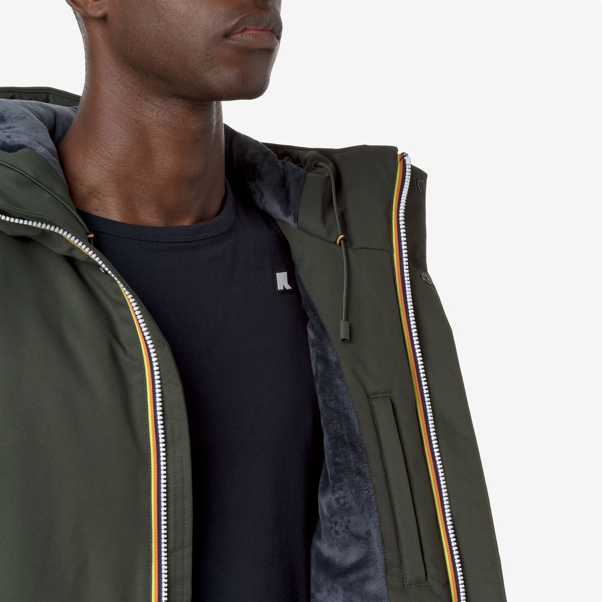K-Way Jarno Twill Marmotta – Giacca corta da uomo – Green B-Blue A