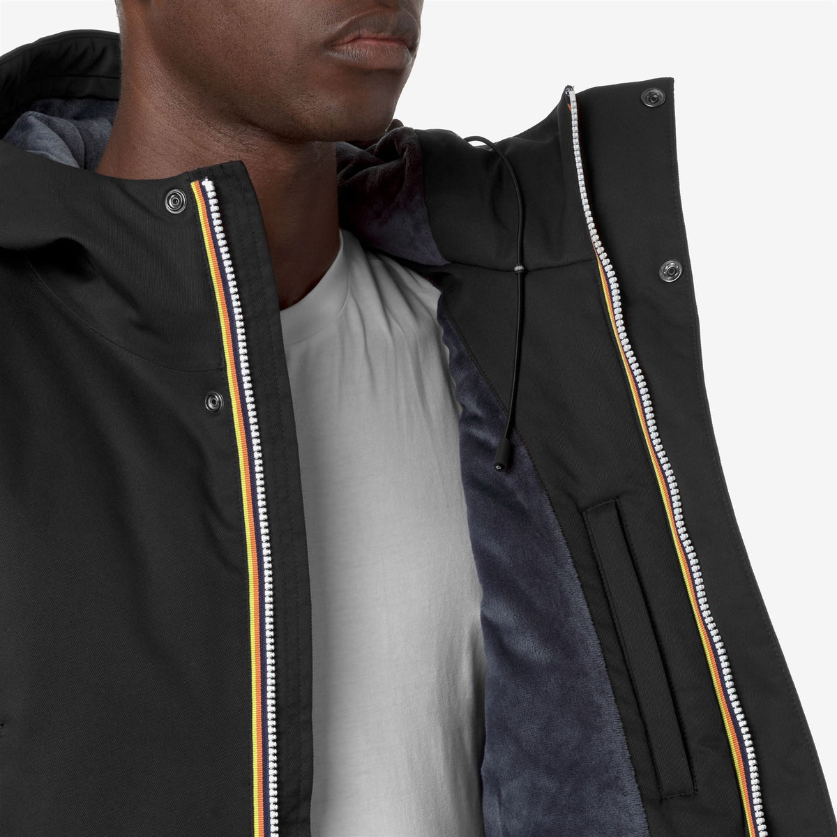 K-Way Jarno Twill Marmotta – Giacca corta uomo – Black P-Blue A