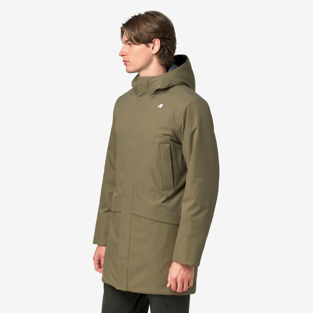 K-Way Jarno Twill Marmotta – Giacca corta da uomo – Green Army - Blue Airforce