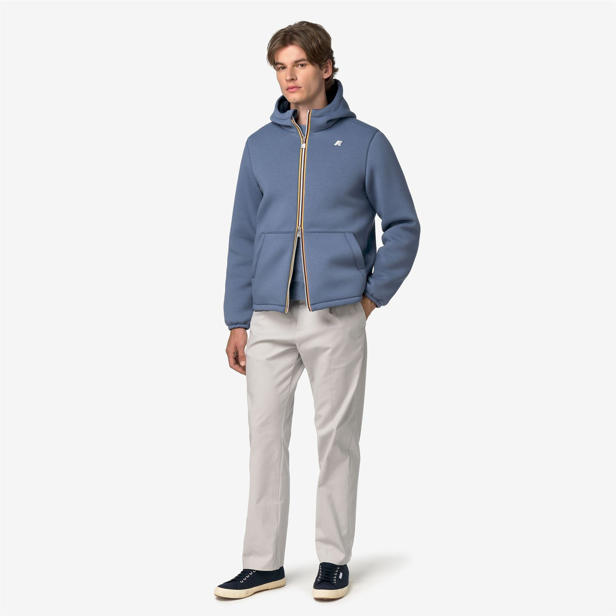 K-Way Jack Spacer Nylon Double – Giacca corta da uomo – Blue Wild - Blue Depth