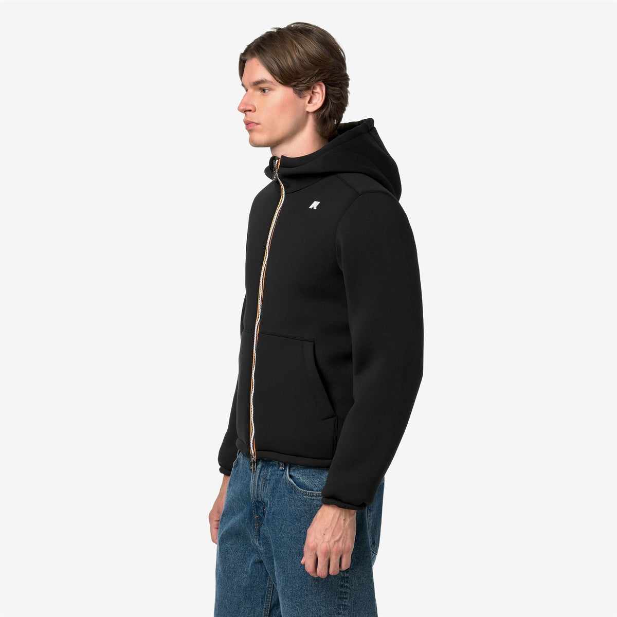 K-Way Jack Spacer Nylon Double – Giacca corta da uomo – Black Pure - Green Army