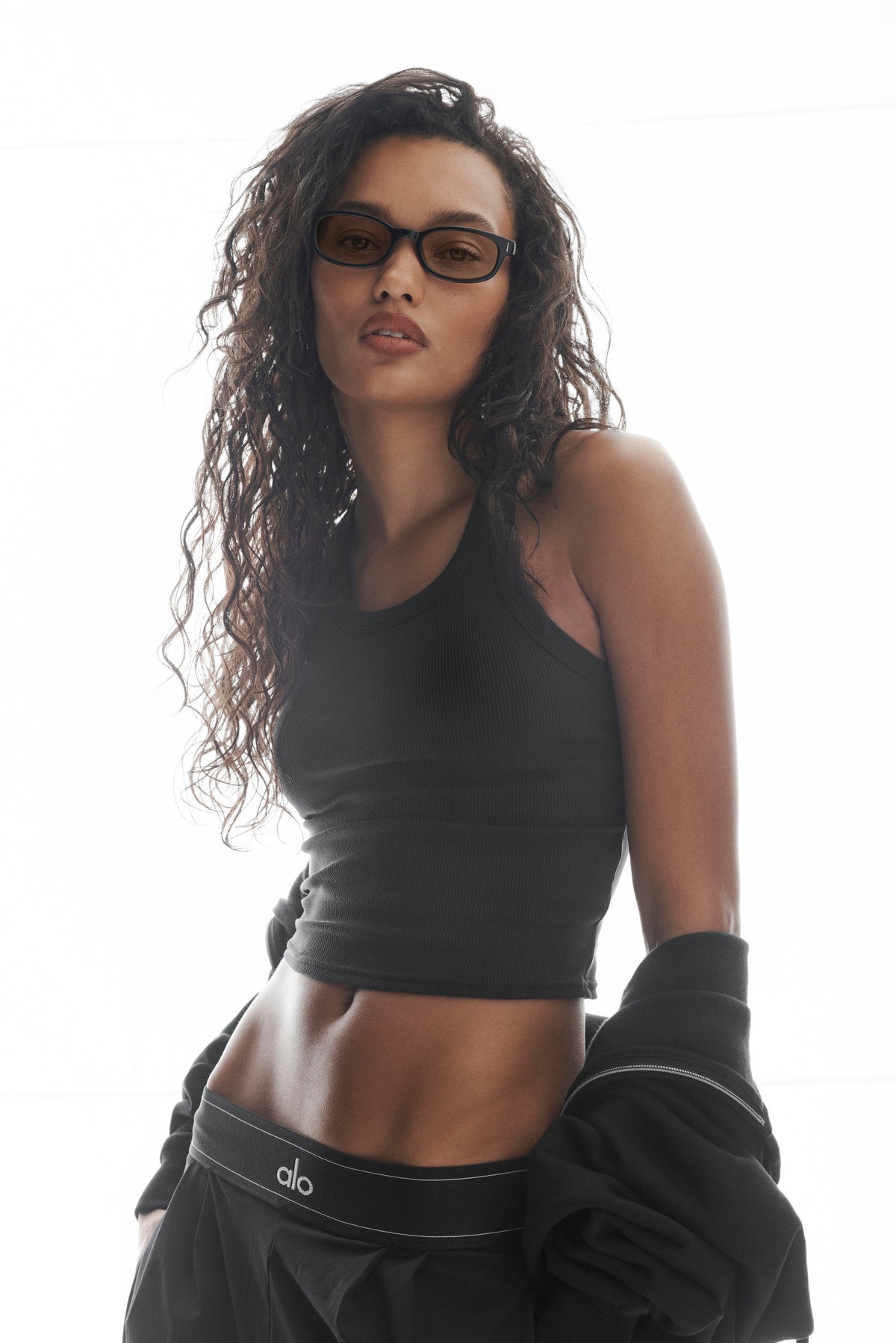 Canotta a costine Goddess Go-To - Black