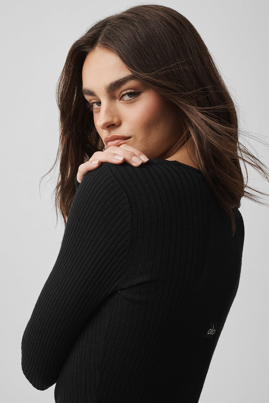 Top a maniche lunghe in maglia Unwind