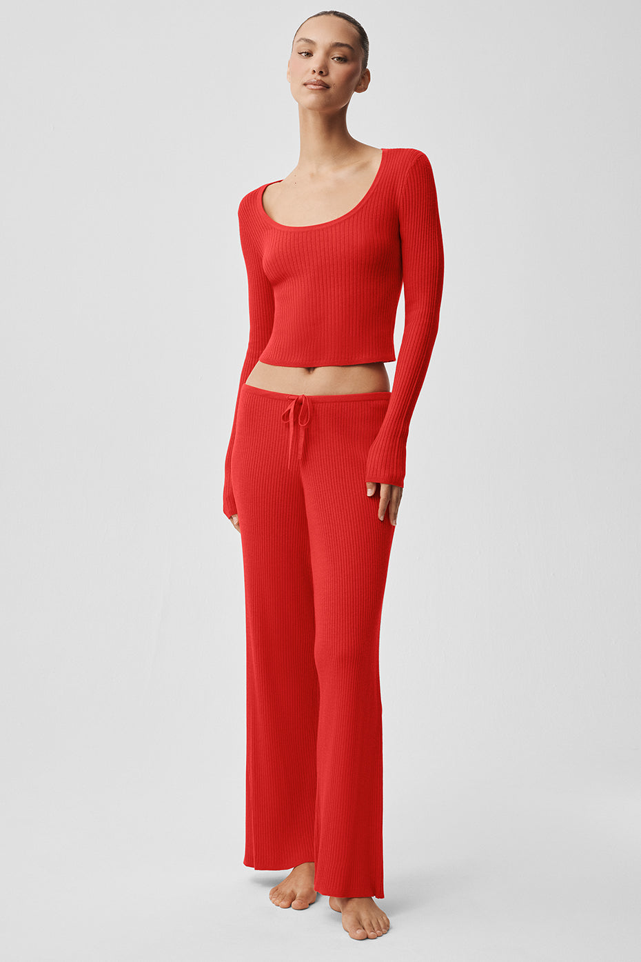 Top a maniche lunghe in maglia Unwind