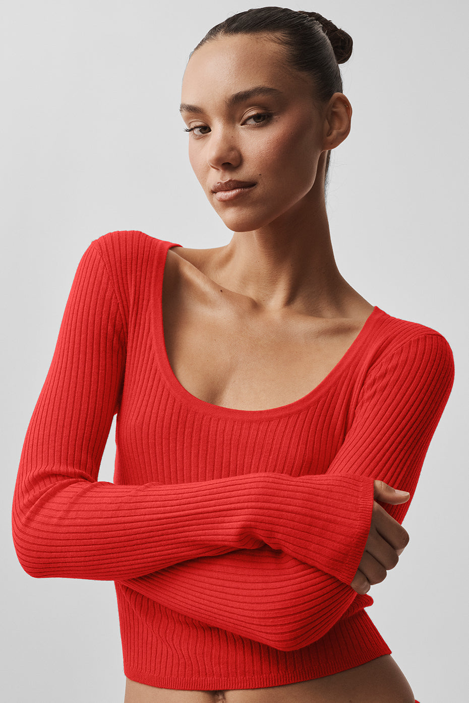 Top a maniche lunghe in maglia Unwind