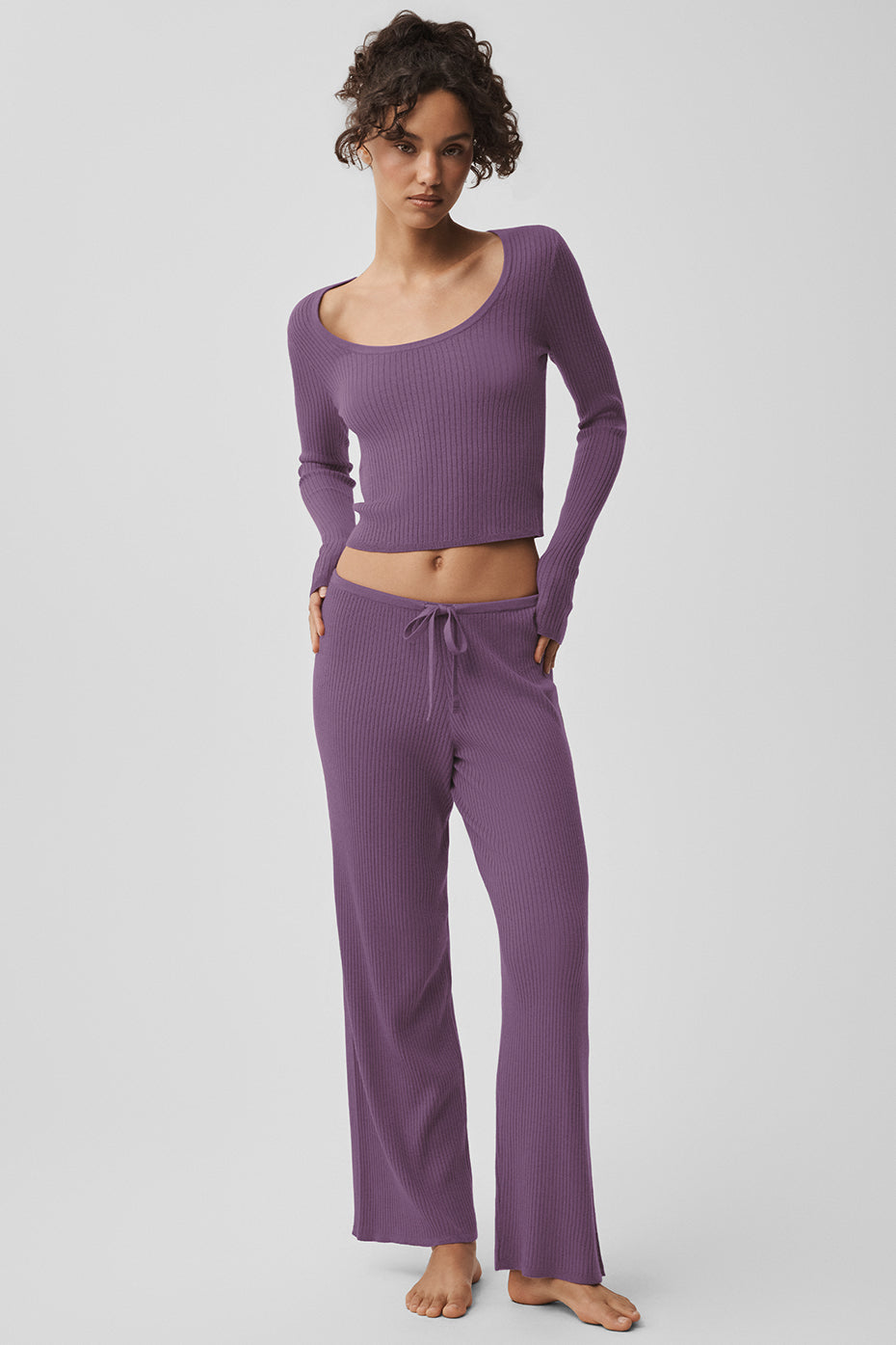 Top a maniche lunghe in maglia Unwind