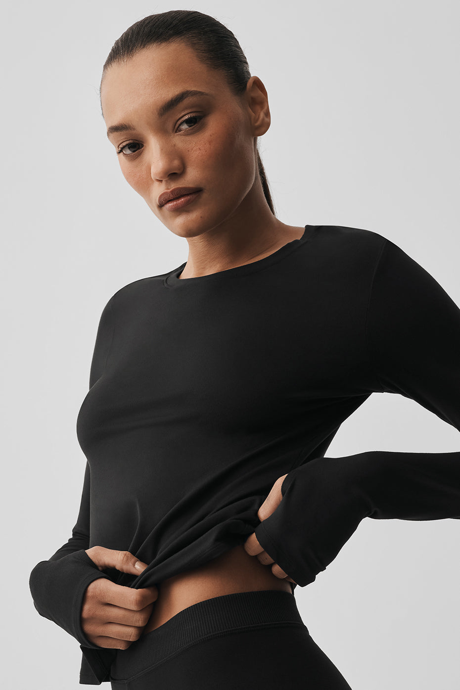Top a maniche lunghe Alosoft Finesse - Black