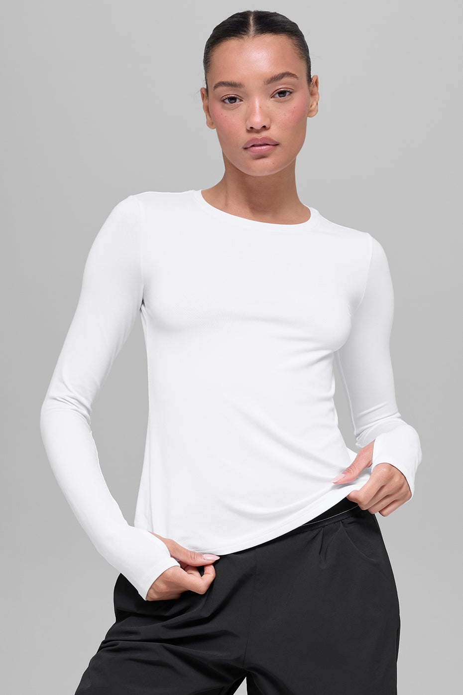 Top a maniche lunghe Alosoft Finesse - White
